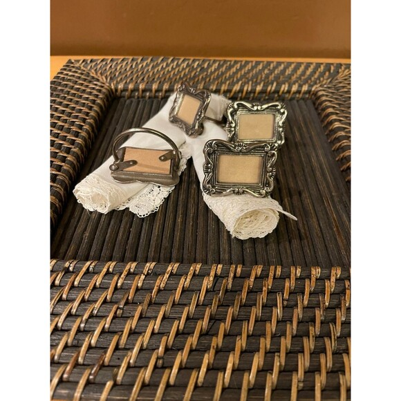 Vintage Picture Frame Napkin Rings - Picture 3 of 7
